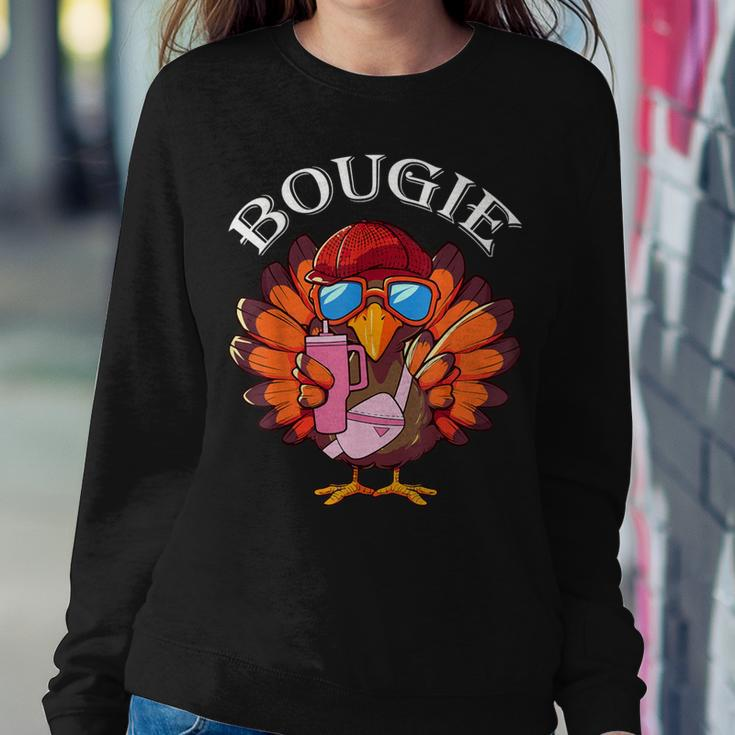 Thanksgiving Turkey Trendy Bougie Fall Vibes Kid Women Sweatshirt Personalized Gifts