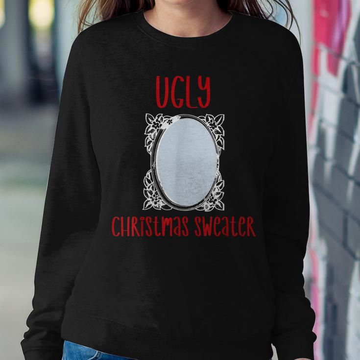Ugly Christmas Sweater With Mirror Graphic Women Sweatshirt Unique Gifts