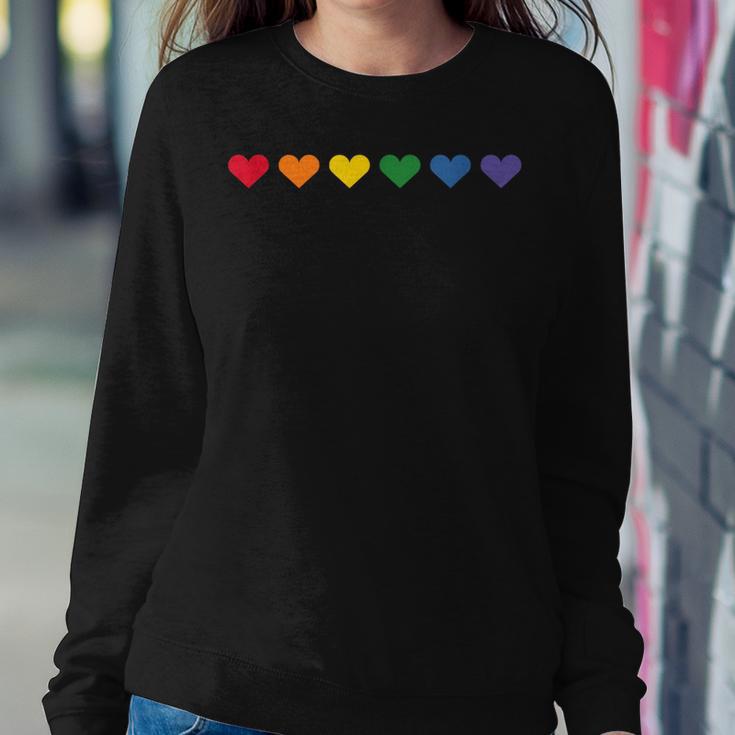 Gay Pride Hearts Lgbtq Ally - Rainbow Hearts Women Sweatshirt Unique Gifts Gay Pride Hearts Lgbtq Ally - Rainbow Hearts Women Sweatshirt Unique Gifts