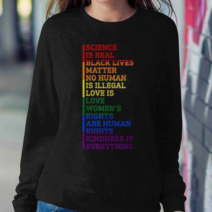 Gay Pride Science Is Real Black Lives Matter Rights Sweatshirt Unique Gifts