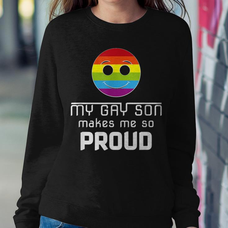My Gay Son Makes Me Pride Proud Mom Dad Women Sweatshirt Unique Gifts