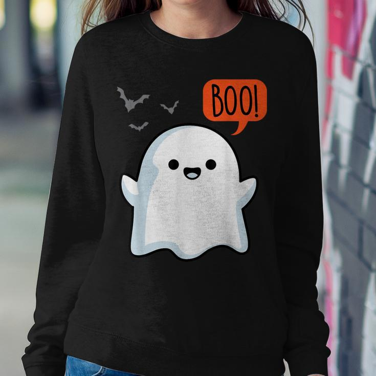 Ghost Saying Boo Spooky Halloween Cute Toddler Boys Girls Women Sweatshirt Unique Gifts