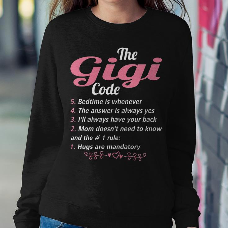 Gigi Grandma Gift The Gigi Code Women Crewneck Graphic Sweatshirt Funny Gifts