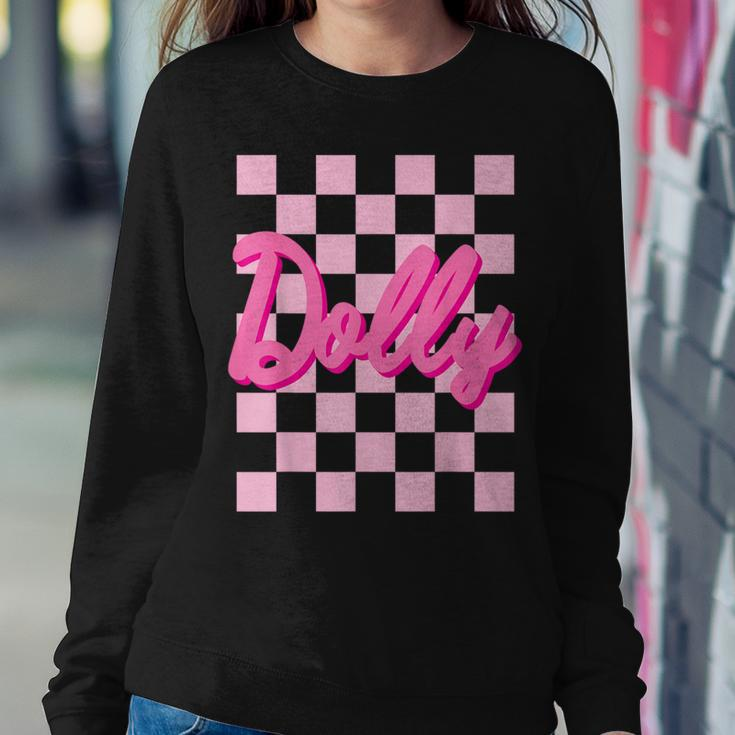 Girl Retro Dolly First Name Personalized Groovy Birthday Women Sweatshirt Unique Gifts