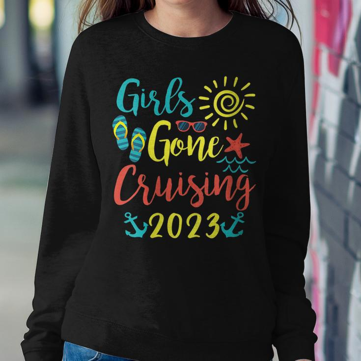 Girls Gone Cruising 2023 Matching Cruise Vacation Trip Funny Women Crewneck Graphic Sweatshirt Funny Gifts