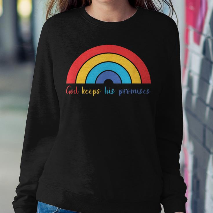 God Keeps His Promises Rainbow Lovely Christian Christianity Women Sweatshirt Unique Gifts