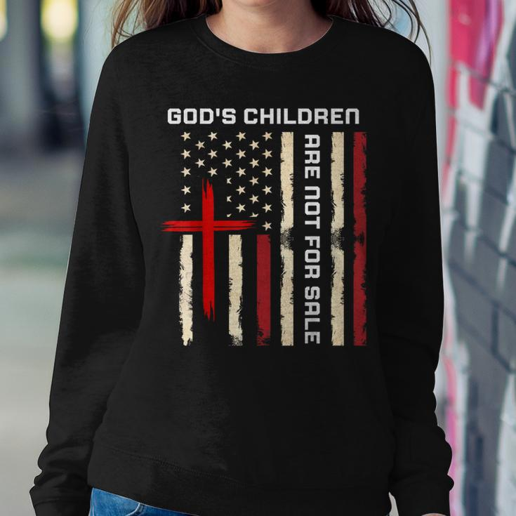 Gods Children Are Not For Sale Vintage Gods Children Quote Women Crewneck Graphic Sweatshirt Funny Gifts