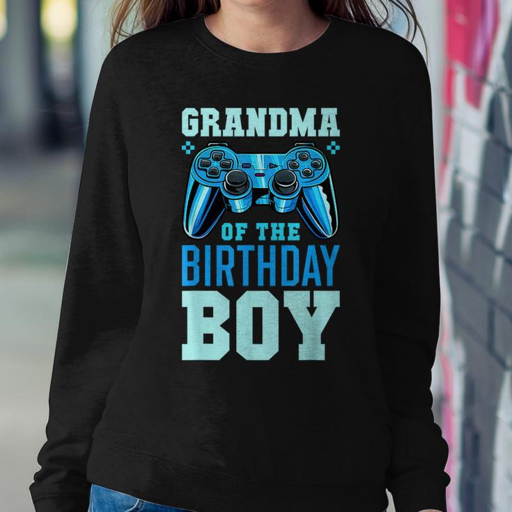 Grandma Of The Birthday Boy Matching Video Gamer Birthday Women Crewneck Graphic Sweatshirt Funny Gifts