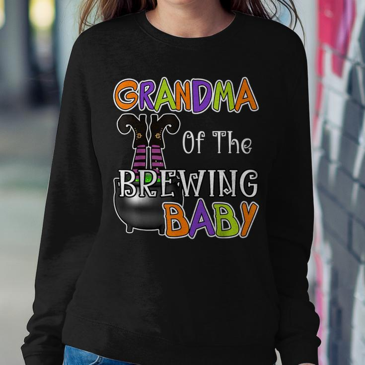 Grandma Of Brewing Baby Halloween Theme Baby Shower Spooky Women Sweatshirt Unique Gifts