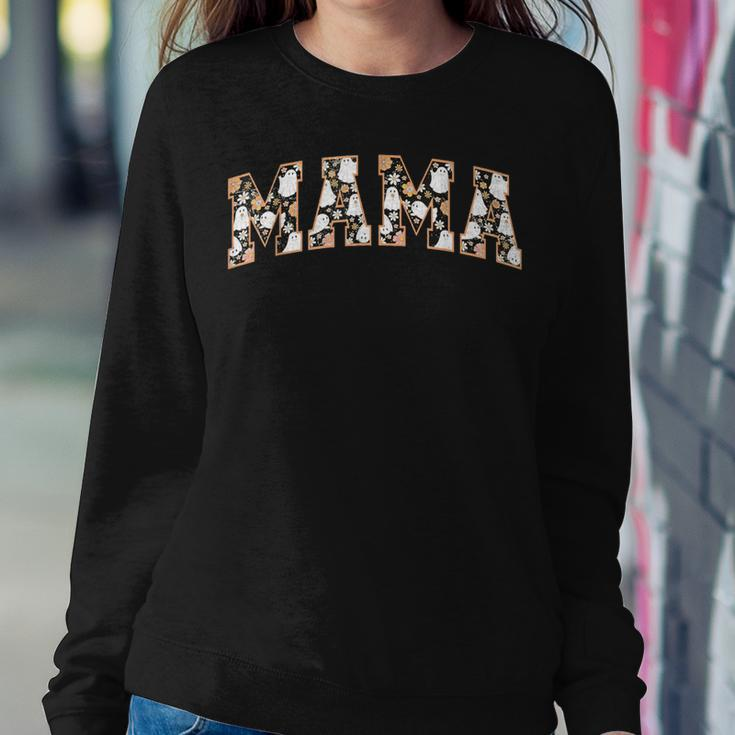 Groovy Spooky Mama Retro Halloween Ghost Witchy Spooky Mom Women Sweatshirt Unique Gifts