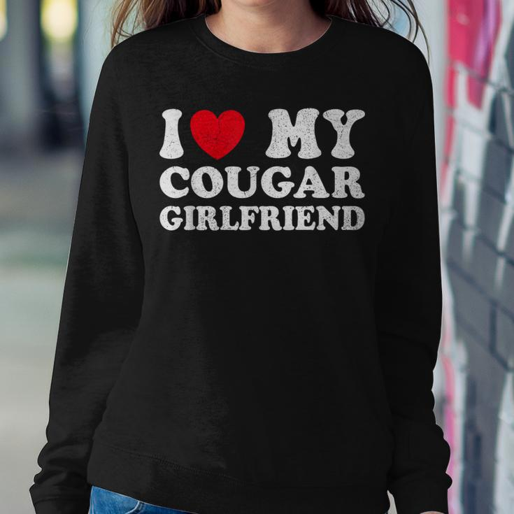 I Heart My Cougar Girlfriend I Love My Cougar Girlfriend Gf Women Sweatshirt Funny Gifts