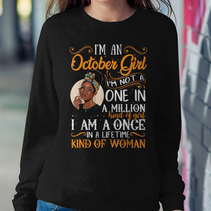 I'm An October Girl Black Libra Birthday Women Sweatshirt Unique Gifts