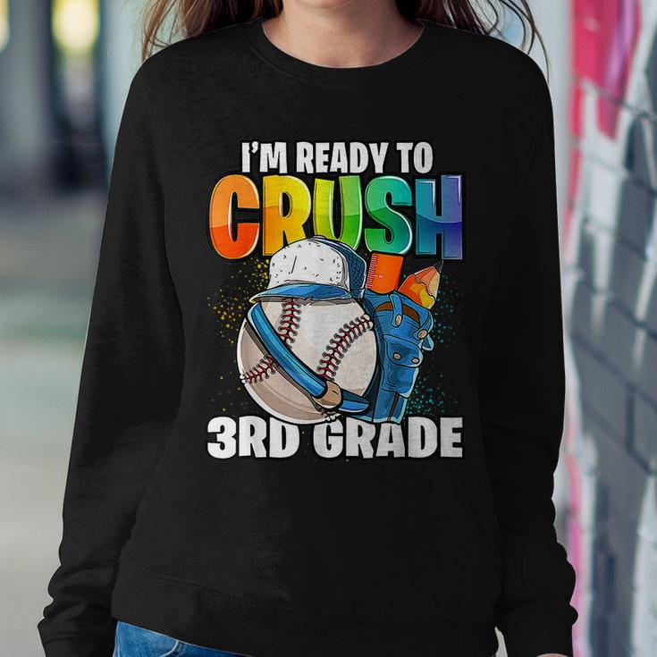 Im Ready To Crush 3Rd Grade Baseball Back To School Boys Women Crewneck Graphic Sweatshirt Unique Gifts