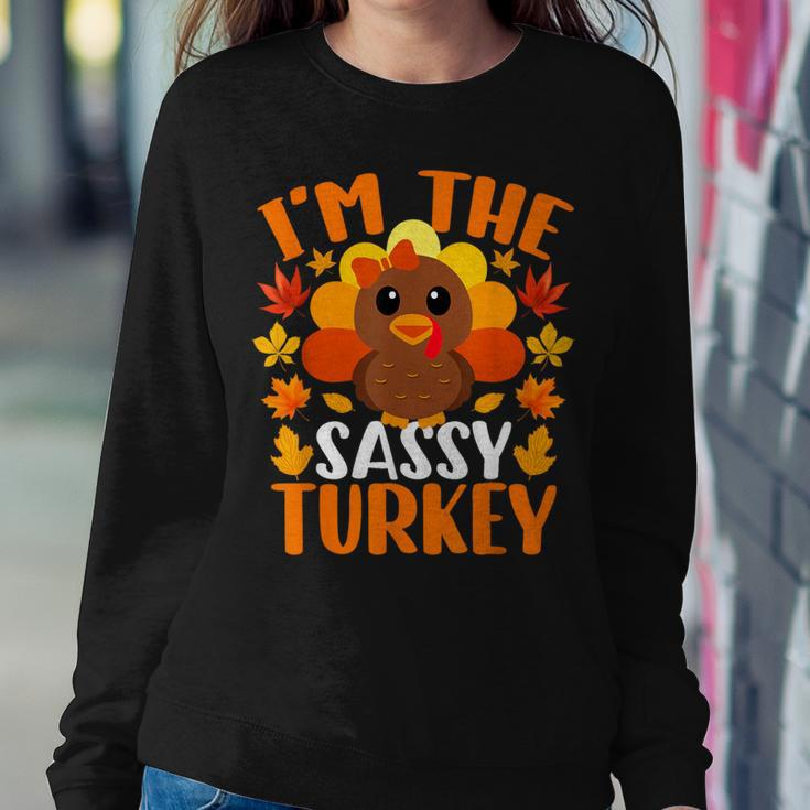 I'm The Sassy Turkey Fall Autumn Thanksgiving Women Sweatshirt Personalized Gifts