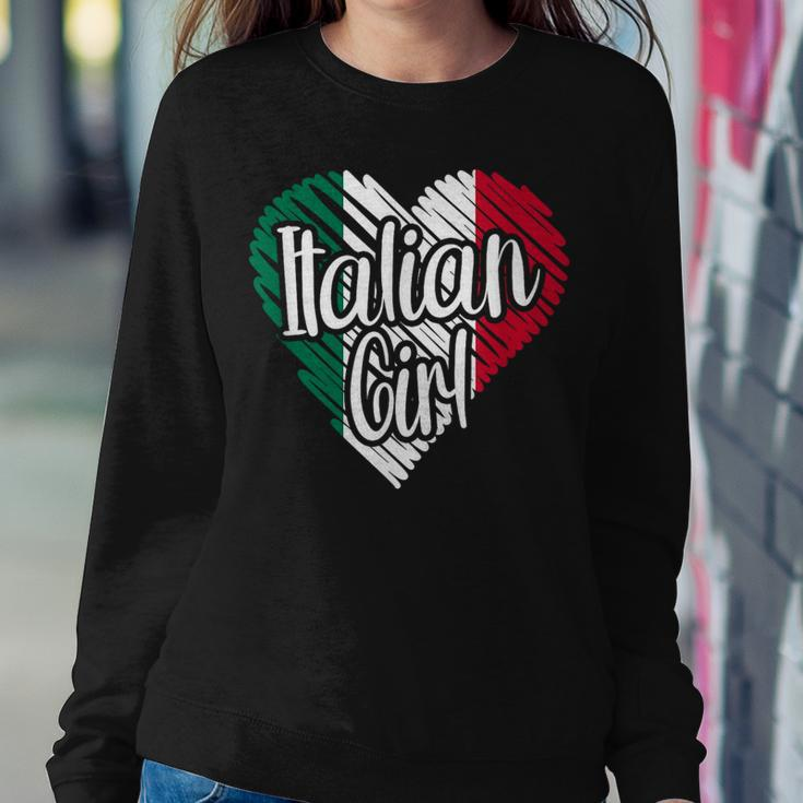 Italy For Girl Italian Heart Flag For Italia Women Sweatshirt Unique Gifts