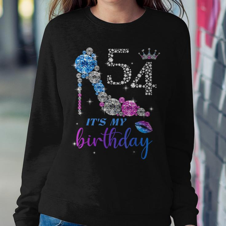 It's My 54Th Purple Shoe Crown Happy 54Th Birthday Women Sweatshirt Unique Gifts
