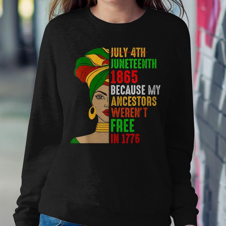 Junenth Women July 4 Junenth African American Women Crewneck Graphic Sweatshirt Funny Gifts