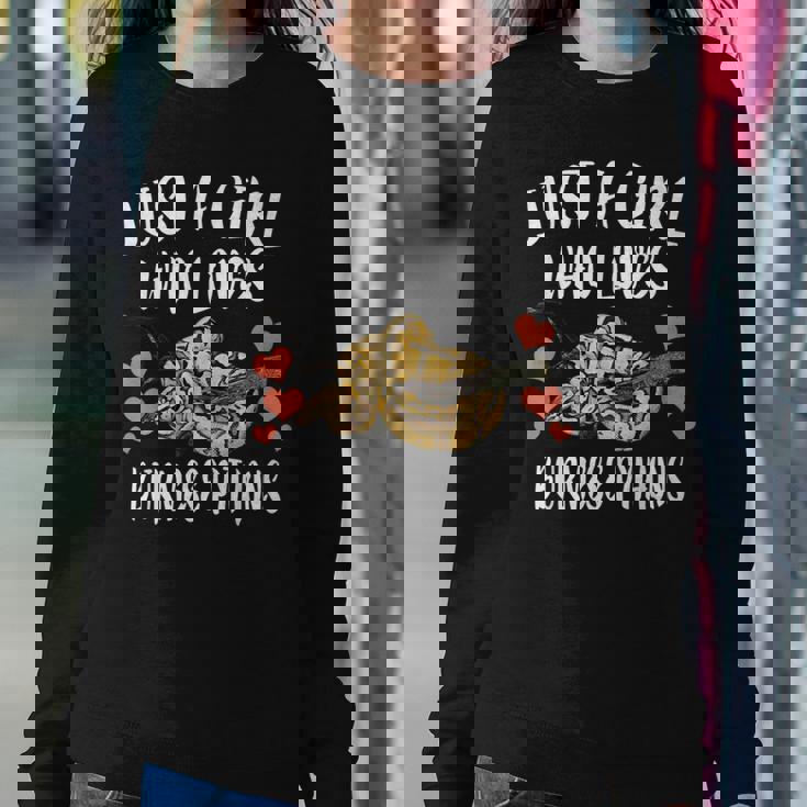Just A Girl Who Loves Burmese Pythons Snakes Women Sweatshirt Unique Gifts