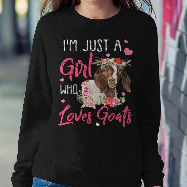 Just A Girl Who Loves Goats Goat Rancher Farm Women Women Sweatshirt Unique Gifts