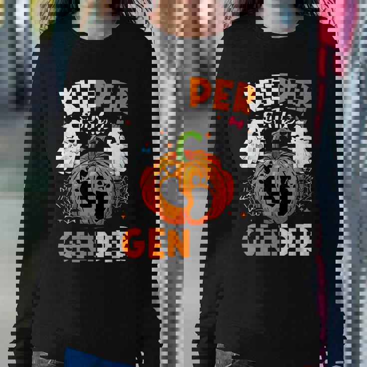 Keeper Of The Gender Reveal Baby Fall Halloween Thanksgiving Women Sweatshirt Unique Gifts