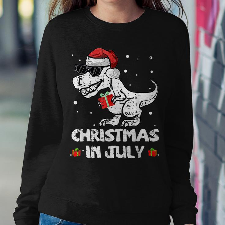 Kids Christmas In July Boys ToddlerRex Dinosaur Women Crewneck Graphic Sweatshirt Funny Gifts