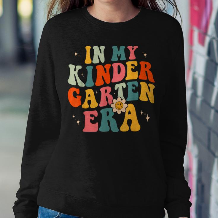 In My Kindergarten Teacher Era Kinder Groovy Retro Women Sweatshirt Unique Gifts