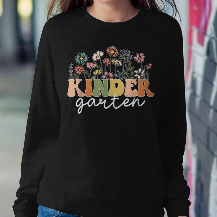 Kindergarten Teacher Wildflower Back To School Floral Outfit Women Sweatshirt Unique Gifts