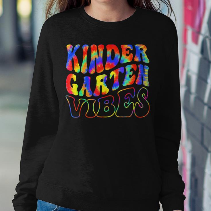 Kindergarten Vibes Tie Dye Back To School Teacher Women Sweatshirt Unique Gifts