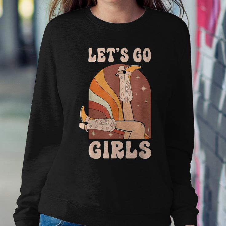 Let's Go Girls Western Cowgirl Bride Bridesmaid Bachelorette Women Sweatshirt Unique Gifts
