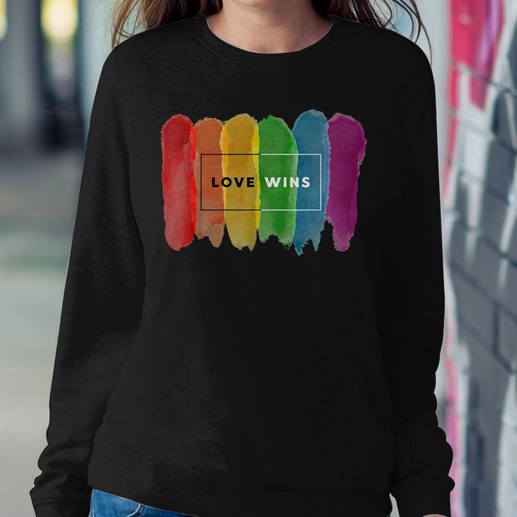 Lgbt Rainbow Gay Pride Lgbtq Equality Love Wins Men Women Women Sweatshirt Unique Gifts