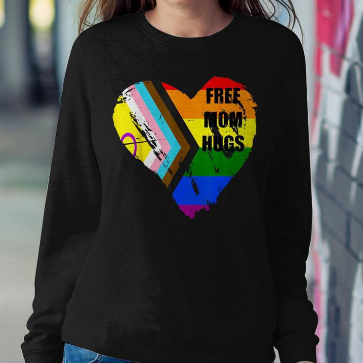 Lgbtqi Flag Free Mom Hugs Women Sweatshirt Unique Gifts