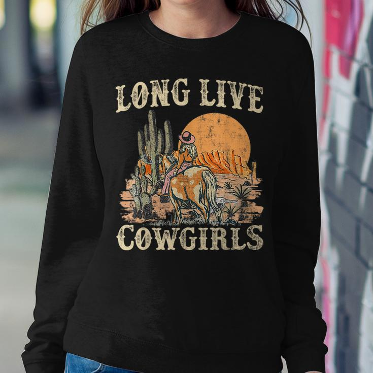 Long Live Howdy Rodeo Western Country Cowgirls Graphic Women Sweatshirt Unique Gifts