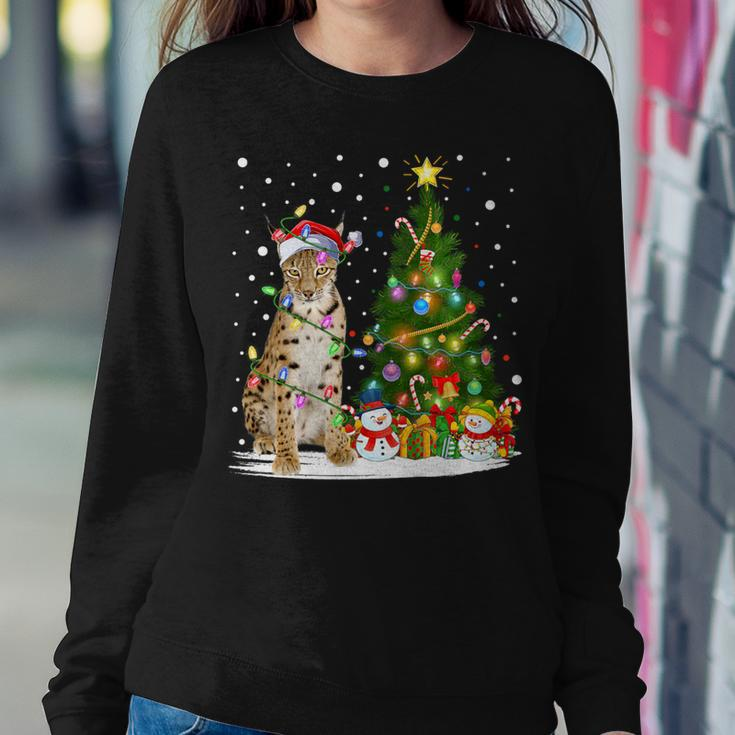 Lynx Xmas Tree Lighting Santa Lynx Christmas Women Sweatshirt Unique Gifts