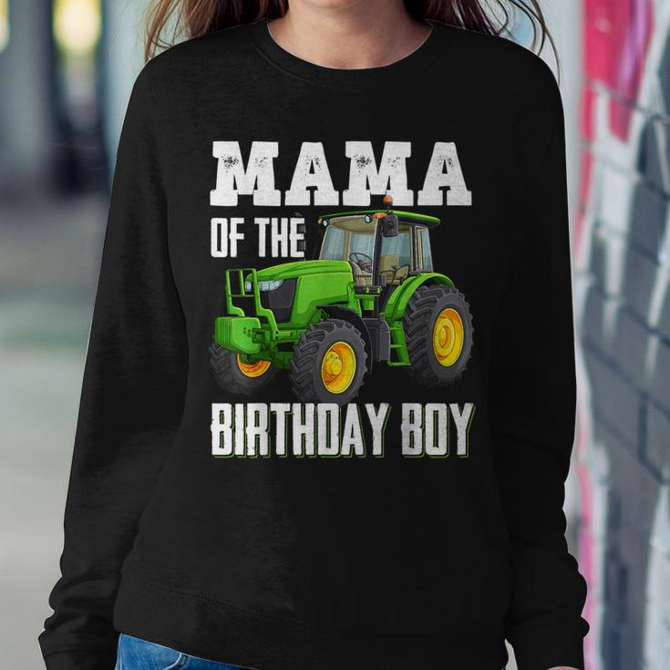 Mama Of The Birthday Boy Family Tractors Farm Trucks Bday Women Sweatshirt Funny Gifts