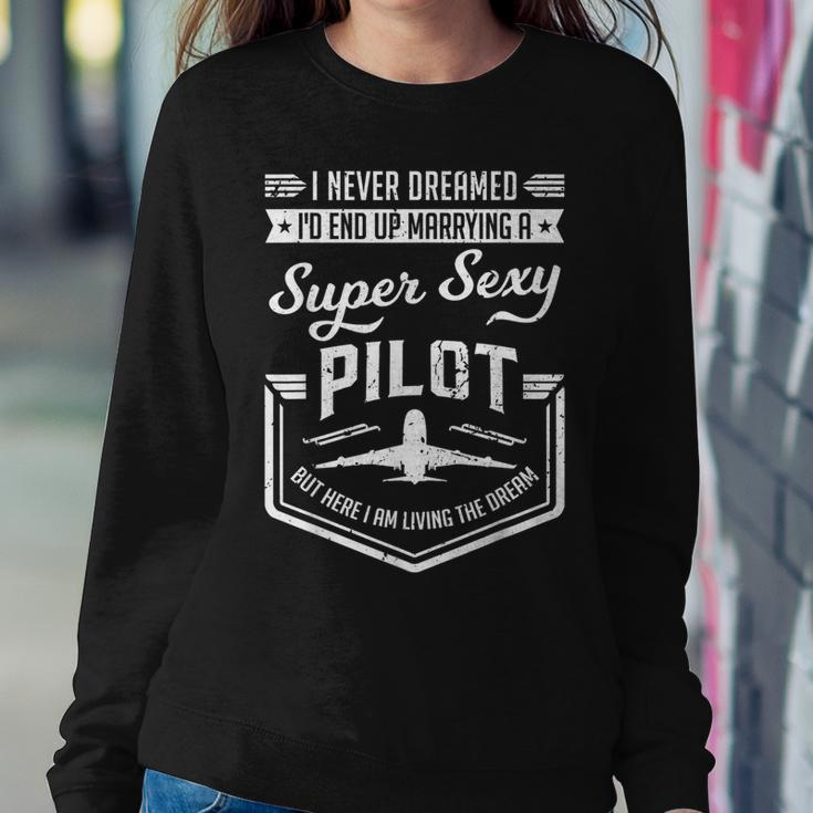 Married With A Super Sexy Pilot Aviator Wife Couple Women Sweatshirt Unique Gifts