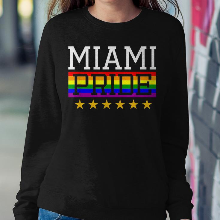 Miami Pride Gay Lesbian Queer Lgbt Rainbow Flag Florida Women Sweatshirt Unique Gifts