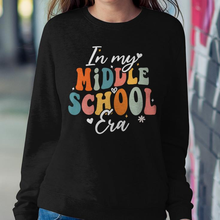 In My Middle School Era Back To School Teacher Groovy Women Sweatshirt Funny Gifts