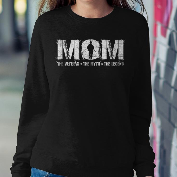 Mom The Veteran The Myth The Legend Military Women Sweatshirt Unique Gifts