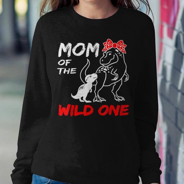 Mom Of The Wild One Mamasaurus Dinosaur T-Rex Women Sweatshirt Unique Gifts