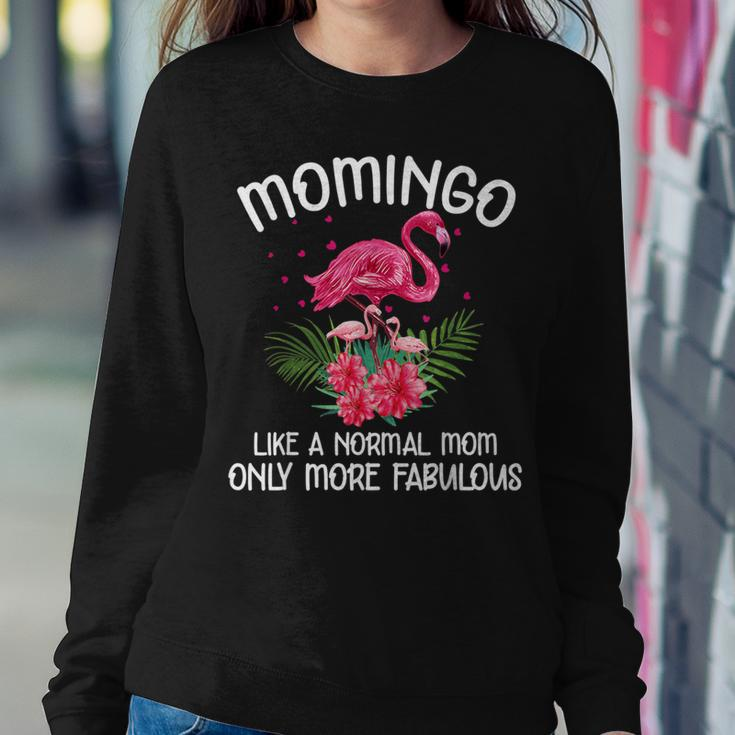 Momingo Like A Normal Mom Flamingo Lover Mother's Day Women Sweatshirt Unique Gifts