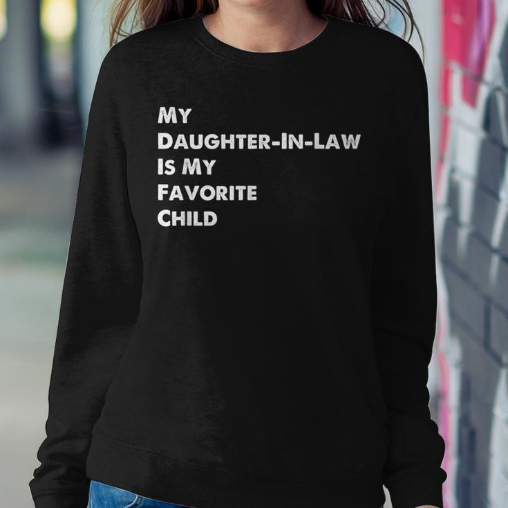 My Daughter-In-Law Is My Favorite Child Sons Wife Funny Women Crewneck Graphic Sweatshirt Funny Gifts