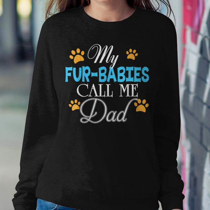 My Fur-Babies Call Me Dad Dog Cat Lover Mother Father Day Women Crewneck Graphic Sweatshirt Funny Gifts