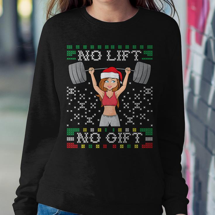 No Lift No Ugly Christmas Sweater Gym Miss Santa Claus Women Sweatshirt Unique Gifts