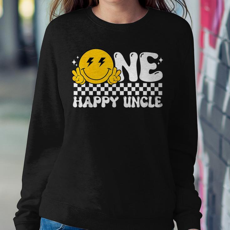 One Happy Dude Uncle Groovy 1St Birthday Family Matching Women Sweatshirt Unique Gifts
