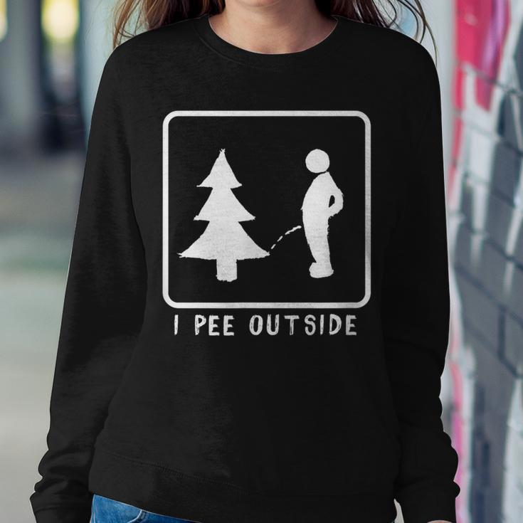 I Pee Outside Sarcastic Camping For Campers Women Sweatshirt Unique Gifts