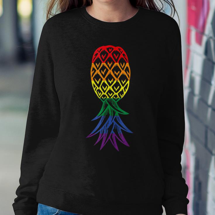 Pineapple Upside Down Cute Rainbow Lgbt Singer Women Sweatshirt Unique Gifts