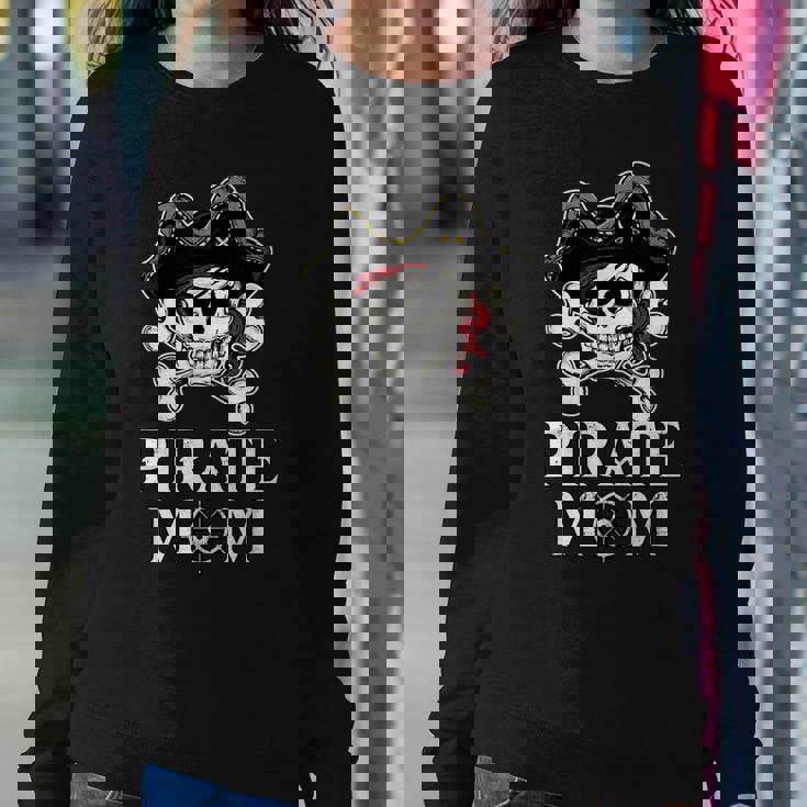 Pirate Mom Funny Costume Family Matching Women Crewneck Graphic Sweatshirt Personalized Gifts
