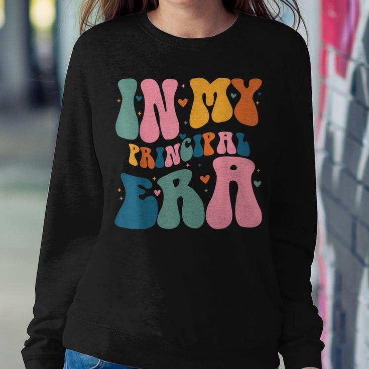 In My Principal Era Groovy Color Women Sweatshirt Unique Gifts