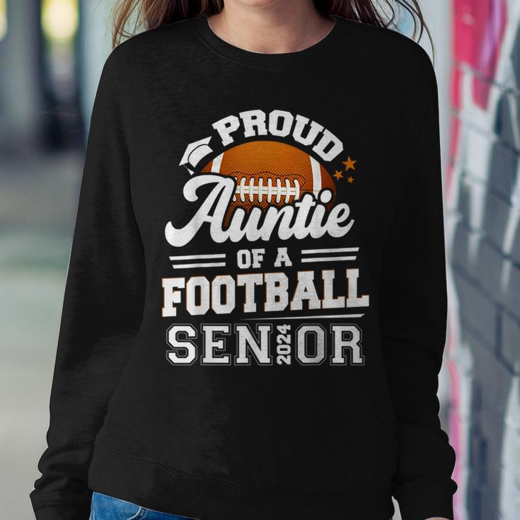 Proud Auntie Of A Football Senior 2024 Graduate Women Sweatshirt Funny Gifts