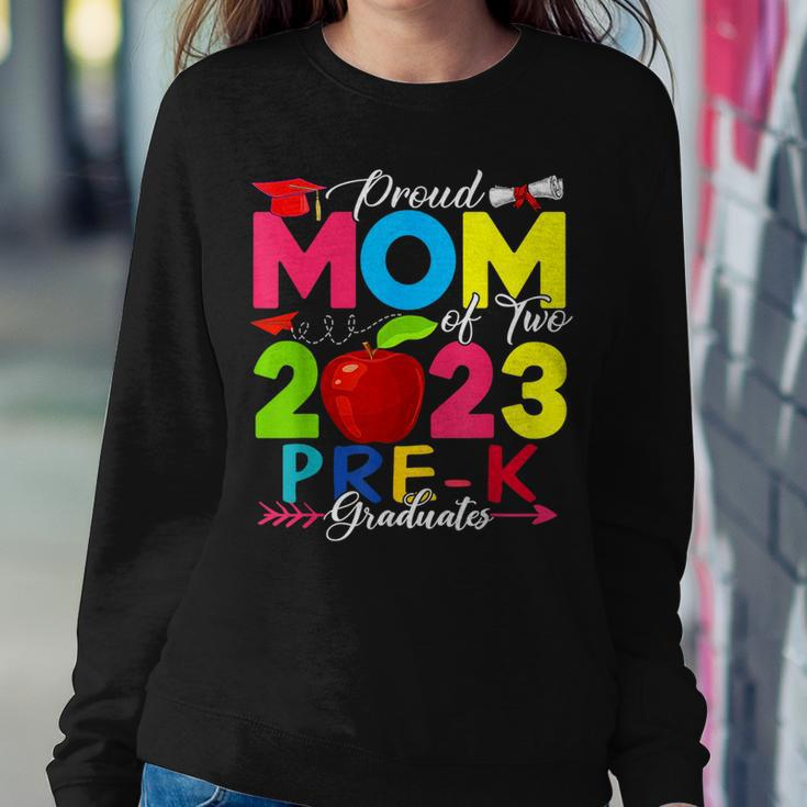 Proud Mom Of Two 2023 Pre-K Graduates Costume Family Women Sweatshirt Unique Gifts